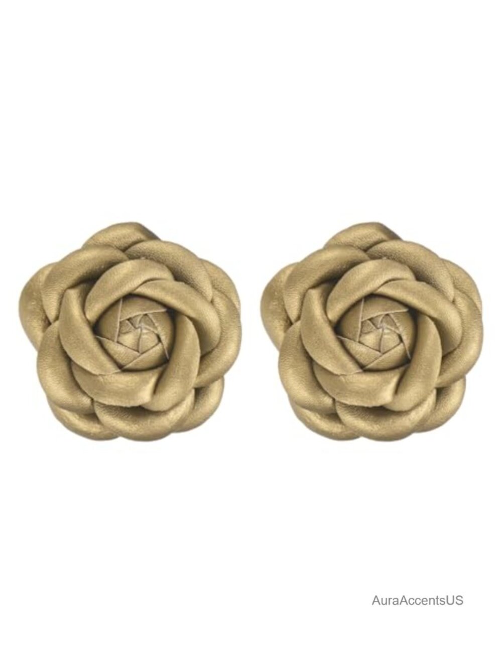 Rose Shoe Clips Faux Leather Detachable Decorative Flower Clip for Heels Flats